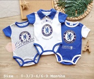 chelsea ชุดเด็กเชลซี บอดี้สูทเด็กทารก ชุดบอลเด็กอ่อน เสื้อผ้าเด็ก0_3 เดือน ได้ทั้ง 3ชุดราคา 320บาท เ