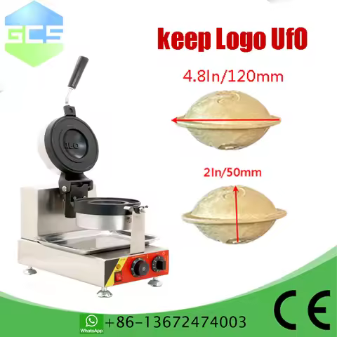 Professional Commercial UFO Cheese Burger Machine 1500W 4.8-Inch Rotating Gelato Panini Press for De