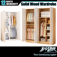𝐁𝐌𝐙𝐀𝐑 𝙄𝙣 𝙎𝙩𝙤𝙘𝙠 Solid Wood Wardrobe Wooden Wardrobe Storage Cabinet with 6 Shelves Wardrobe 2Doors 衣柜