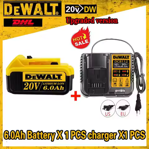 DCB200 Battery For Dewalt 20V Power Tools 6Ah Lithium-ion Battery Replacement For Dewalt DW089LG DCF