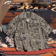 Vintage Summer Short-sleeved Top Japanese Retro Hawaiian Beach Loose Casual Cuban Collared Floral Sh