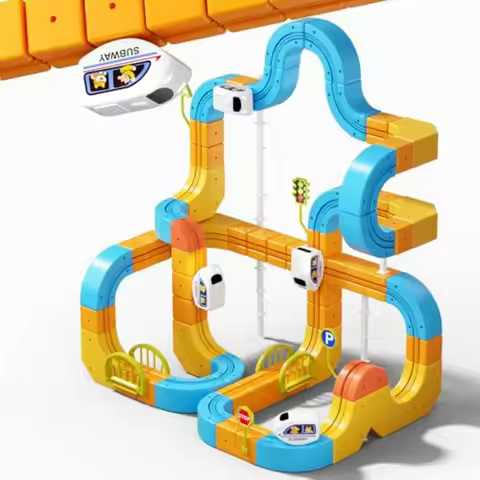 Electric Klick Rail Infinity 3D Train Set Building Stem Toys for Boys Girls Flexible Race Car Track 