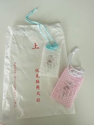 日本京都伏見稻荷大社 喱絲御守 粉紅色/白色