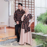 Batik Couple Gamis Wanita Modern Gamis Batik Kombinasi Songket Terbaru
