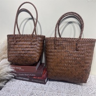 coach handbag handbag women Beg anyaman jerami rotan tiruan, beg bakul sayur liar, tali bahu panjang