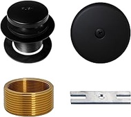 Westbrass D931K-62 1-3/8" Fine Thread Tip-Toe Bathtub Drain Plug Trim Set with One-Hole Overflow Fac