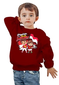 Atasan sweater anak-anak sablon 17 Agustus  DTF / Fashion anak-anak cowok/ New Fashion anak-anak laki-laki / Pakaian Baju anak-anak laki-laki /swaeter discon/sweater murah