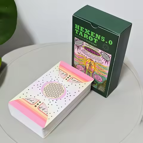 HEXEN 5.0 Tarot Deck, 12*7cm 78 Pcs Tarot Cards Based on Alchemical Art, Tech-Spirituality & Climate