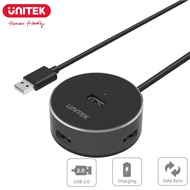 Unitek Hub Series 4-Port USB 2.0 Expansion Hub In CNC Aluminium Frame Optional Power Port 4 USB Port