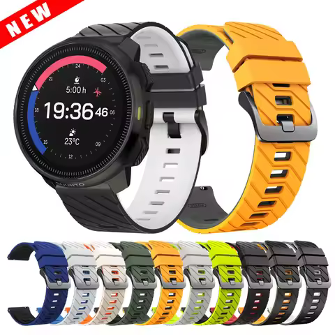 22mm Replace Watch Strap For SUUNTO 9 5 PEAK PRO Silicone Band For SUUNTO RUN/OCEAN/PACE S/VERTICAL 