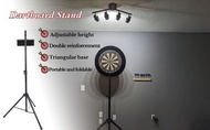 實體店鋪/SF(Tripod$368 /With ipad clip$428) Universal Dartboard Stand Tripod, Stainless Steel Adjustable