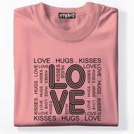 love hugs kisses Korean for unisex basic cotton t-shirt fashion tops color shirts oversized tshirt