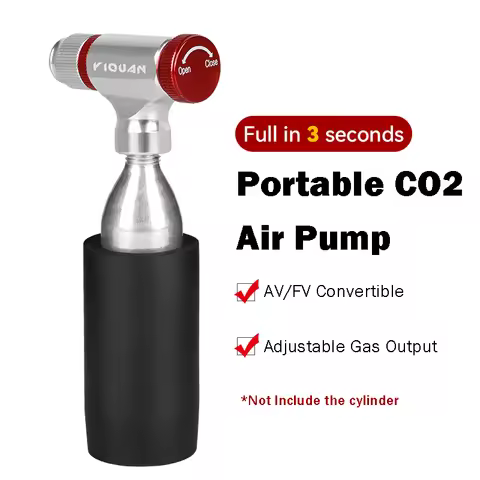 Portable CO2 Air Pump Aluminum Alloy Road Bicycle Tire Inflator Adjustable MTB Tire Pump Bike Access