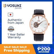 ORIENT Automatic FAG02002W Open heart Classic White Pink Gold Brown Leather  Wrist Watch For Men from YOSUKI JAPAN / FAG02002W (  FAG02002W  FAG FAG020 FAG0200   )