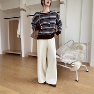 tracksuit woman seluar tracksuit perempuan tracksuit Acetate Wool Wide-Leg Pants - Autumn/Winter Fas