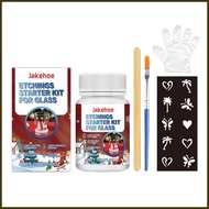 Glass Etching Cream Glassware Etching Kit for Permanent Patterns Long-Lasting Craft Materials for Ar