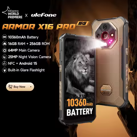 【World Premiere】Ulefone Armor X16 Pro 5G Rugged Phone 10360mAh Battery 256GB ROM NFC Android Smartph