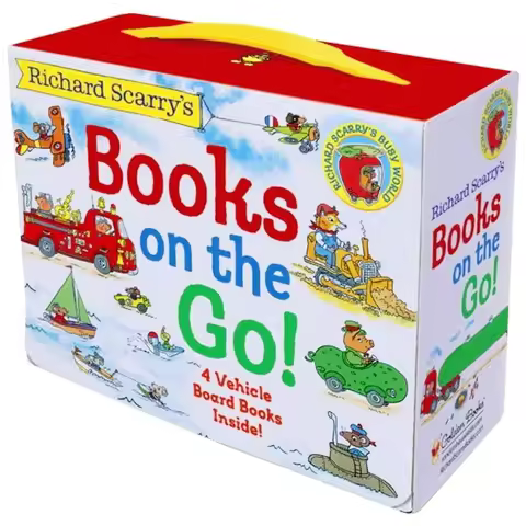 4Books/Set Richard Scarry’s Books on the Go, Baby Children's books aged 1 2 3, English picture book,