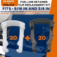 Klip Penahan Talian Bahan Api - 40 Keping (20 Putih, 20 Hitam) - 800-023, 800023, 2F1Z9A317BA, 2F1Z9