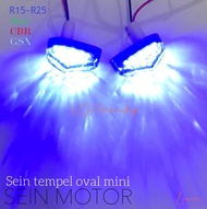 Sein Tempel Lampu Sen Tempel Oval Protaper Mini Universal R15,Cbr150r,Gsx,Ninja,R25 & Motor Lain Nya