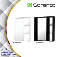 SORENTO Aluminium Water Proof Bathroom Toilet Basin Cabinet Mirror Cabinet ( WHITE / BLACK ) SRTMCB6061-WH / SRTMCB6062-BL
