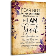 Isaiah 41 10 Bible Verse Wall Art Fear Not for I Am with You Poster Canvas Pictures Print for Bathro