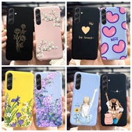 For Samsung Galaxy A55 5G Case Popular Flower Love Heart Soft Silicone Matte Phone Cover For Samsung