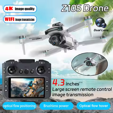 New Z105 Mini Drone 4K Professional HD Camera optical flow positioning Brushless WIFI FPV Video 4.3 