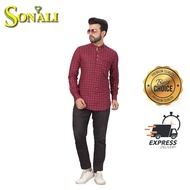 Sonali - MenS Kurta / Jippa / Shirt - Magenta Q1424 (MEN)