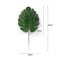 ใบปาล์มจำลองสีเขียวของตกแต่งสำนักงาน Monstera