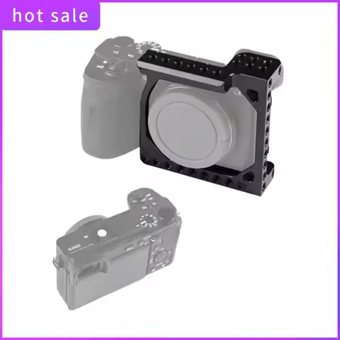ELEC-Camera Cage Frame With NATO Rail For Sony A6000 / A6300 / A6400 / A6500 / A6600 Canon Eos Cage 