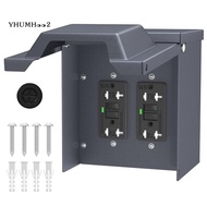 -2 Outdoor Power Outlet Box with Waterproof Cover Dual 20 Amp WRTR GFCI Outlet GFCI Outlet Box with 