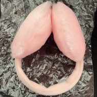 可愛仿兔護耳包 冬季後戴式耳罩 男女通用 毛絨保暖耳套粉紅色@c262