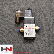 Solenoid valve set 3V210-08-NC has enough quick connectors as shown