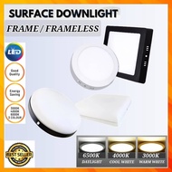 Lampu Siling LED Surface Panel Downlight Lampu Siling Round/Square Black/White