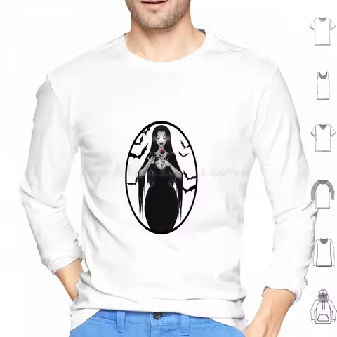 Morticia Addams Hoodie Cotton Long Sleeve The Morticia Addams Wednesday Goth Gomez Wednesday Addams 
