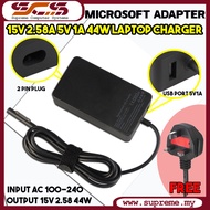 Microsoft Surface Go 2/ Go3 / Pro 3/ Pro 4/ Pro 5 / Pro 6 / Pro 7 Laptop Charger 15V 2.58A 44W with 