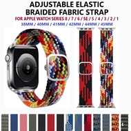 38mm 40mm 41mm 42mm 44mm Adjustable Elastic Nylon Solo Loop Strap - Apple Watch Series SE/6/5/4/3/2 