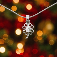 Luna Jewelry 4-leaf clover 925 silver pendant with stone