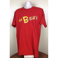 Vtg Awal 90-an B-52 T-Shirt Merah XL B52s Alternatif Indie Rock Band Lelaki Pakaian Baju Wanita Baju