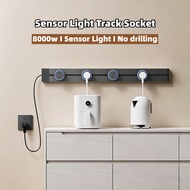 [SG]Power Track Socket Universal Power Track Socket Surge Protection Slideable Outlets with Sensor L