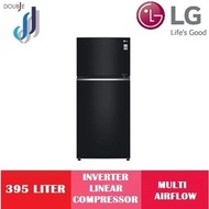 LG 395L Top Mount Fridge GN-B392PQBK Black Steel Finish Inverter Refrigerator