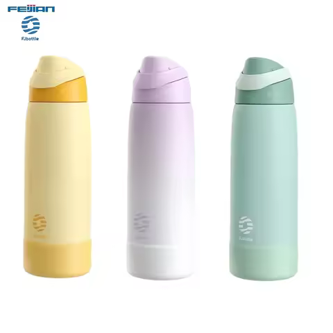 Fjbottle 750/1000ML Insulated Bottle Stainless Steel Vacuum Flask Portable Leak-proof Sports Fitness