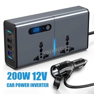 200W Car Power Inverter Newly Car Plug Adapter Outlet Charger DC 12V to AC220V Car Converter with 1.