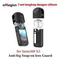 Amagisn AX06 Anti Fog+Silicon Case for insta360 X3 Anti Fog Insta 360 one X3