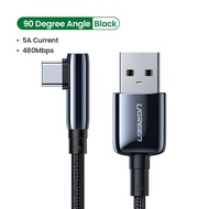 สายเคเบิล USB Ugreen 5A ชนิด C ชาร์จเร็วซุปเปอร์ชาร์จ40W USB C สายชาร์จเร็ว3.0 Type-C USB สำหรับ P30