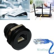 KING RJ12 6P6C Threaded Panel Jacks Zincs Alloys Housing For 6P4C 6P2C Cables