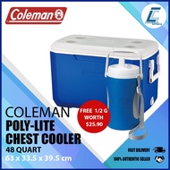 Coleman Cool Box 48QT Poly-lite Wheeled Mesh (FREE 1/2G Cooler )