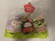 全新 角落生物 福岡太宰府店 限定 貓頭鷹 /珍珠 /企鵝 SET 手玉連匙扣