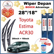Toyota Estima ACR30 -  28inch + 18inch   -  Bosch Advantage Wiper BA2818 - Wiper Depan